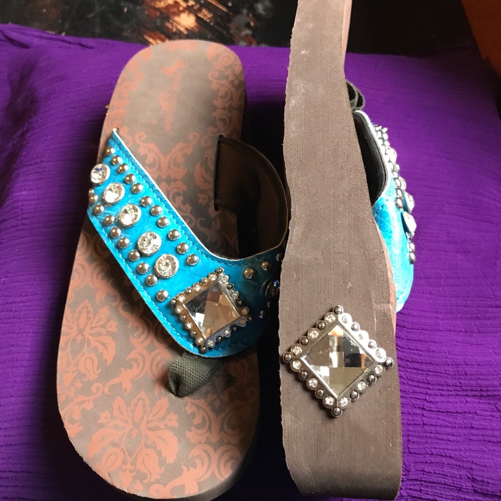 Montana West Wedge Flip Flops